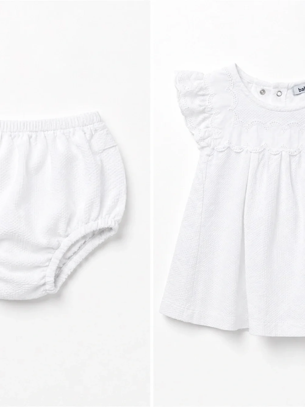 Classic White Baby Bloomers Diaper Cover